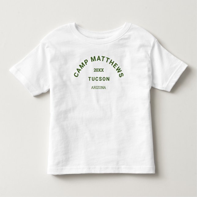 Vapenskölden Forest Grönt  Camping Resa T Shirt (Framsida)