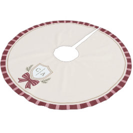 Vapenskölden i Monogram Bow Julgran Skirt Julgransmatta Borstad Polyester
