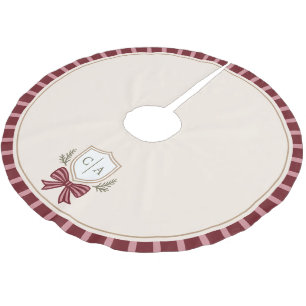 Vapenskölden i Monogram Bow Julgran Skirt Julgransmatta Borstad Polyester