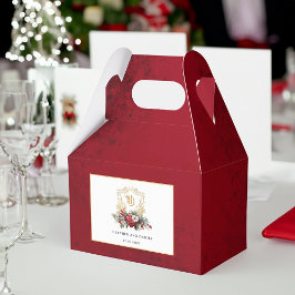 Vapenskölden Monogram Bröllop i den klassiska jult Presentaskar