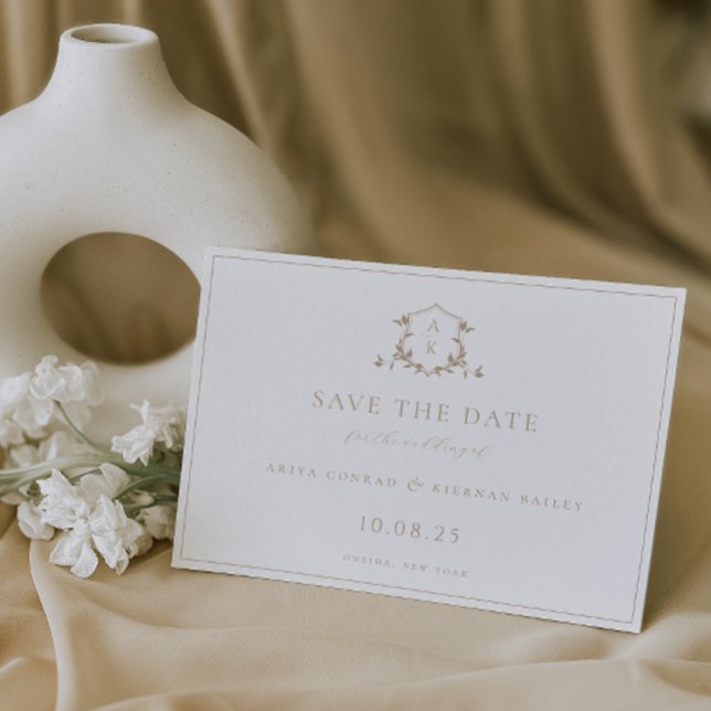 Vapenskölden Monogram Bröllop Spara Datumet (Skapare uppladdad)