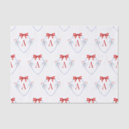 Vapenskölden Watercolor Monogram Bow Candy cane