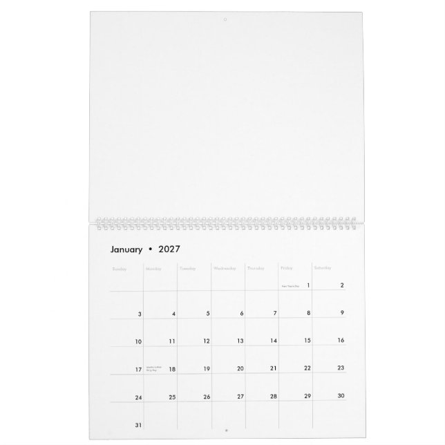 Vapensköldkalendrar Kalender (Jan 2027)