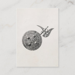 Vapensköldyxan skyddar det medeltida vapen för visitkort