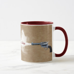 Vapenslagsmål på kaffehuset mugg