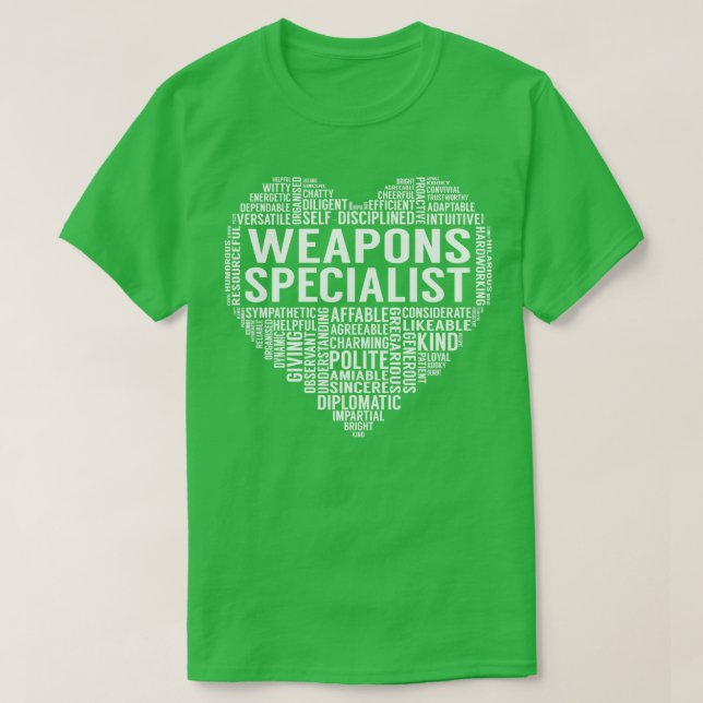 Vapenspecialisthjärta T Shirt (Design framsida)