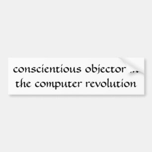 Vapenvägrare i datorrevolutionen bildekal