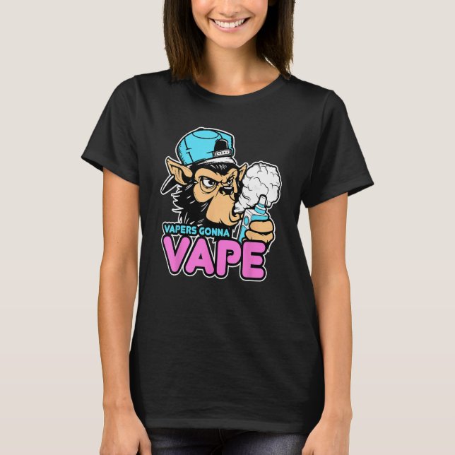 Vaper Gonna Vape Gorilla T-Shirt Vape Tee (Framsida)