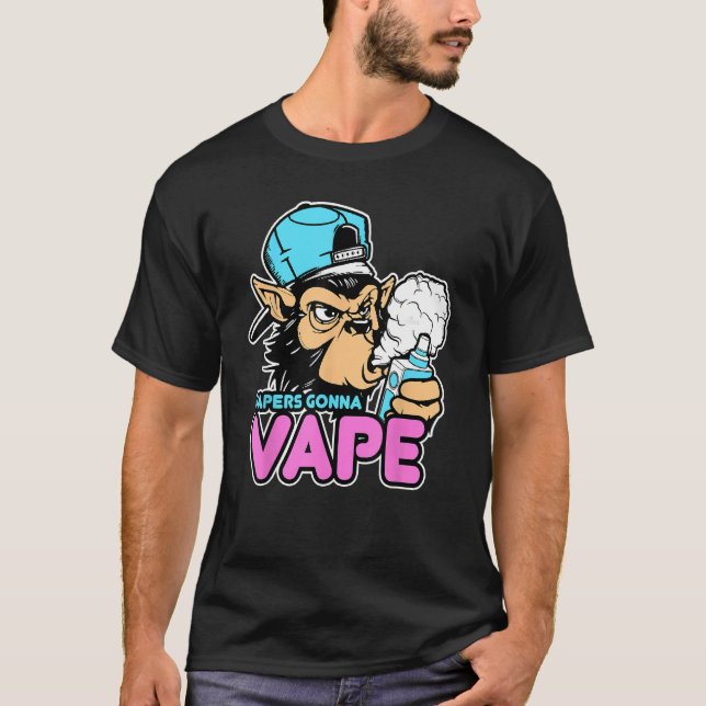 Vaper Gonna Vape Gorilla T-Shirt Vape Tee (Framsida)