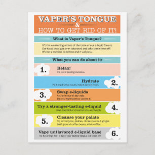 Vaper's Tunga Infografik Vykort