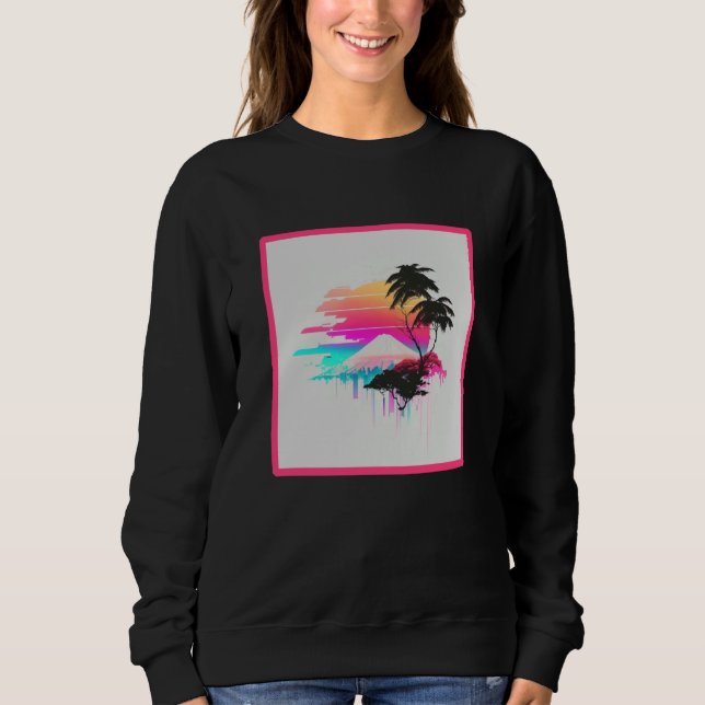 Vaperwave Aesthetic Glitch Retrowave Synthwave  2 T Shirt (Framsida)