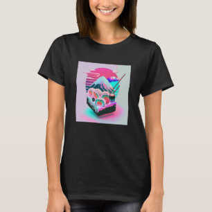 Vaperwave Aesthetic Glitch Sushi Retrowave Synthwa T Shirt