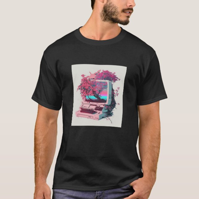 Vaperwave Estetisk Glitch Retrowave Synthwave  3 T Shirt (Framsida)