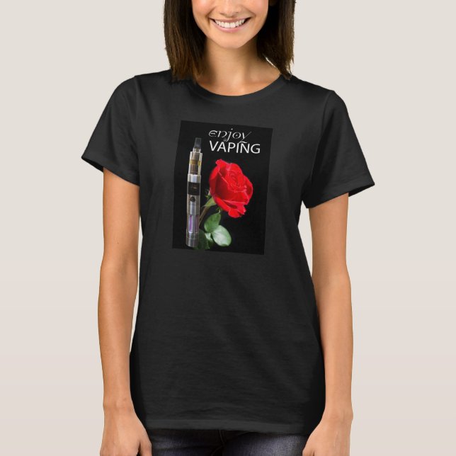 Vaping och rosblomma tee (Framsida)