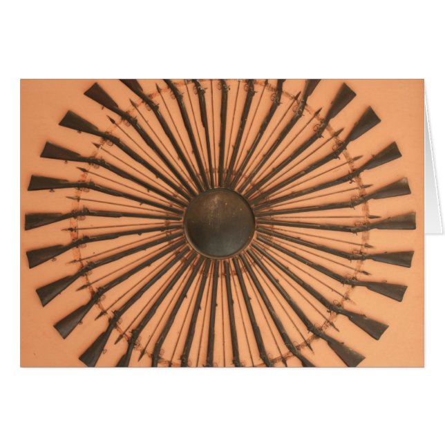 vapnet rullar hälsningskort (Framsidan Horizontal)