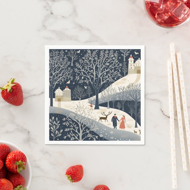 Vapnet vid Sol på vintern Pappersservett (Insitu)