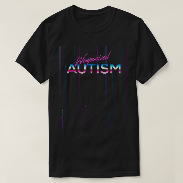 Vaponized Autism Shirt Disco Stil Funny 80:s Aest T (Design framsida)