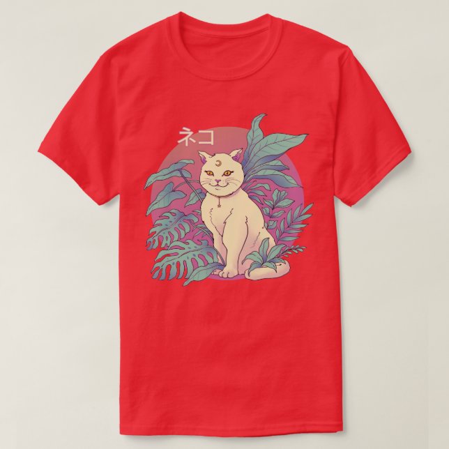 Vapor Cat T Shirt (Design framsida)