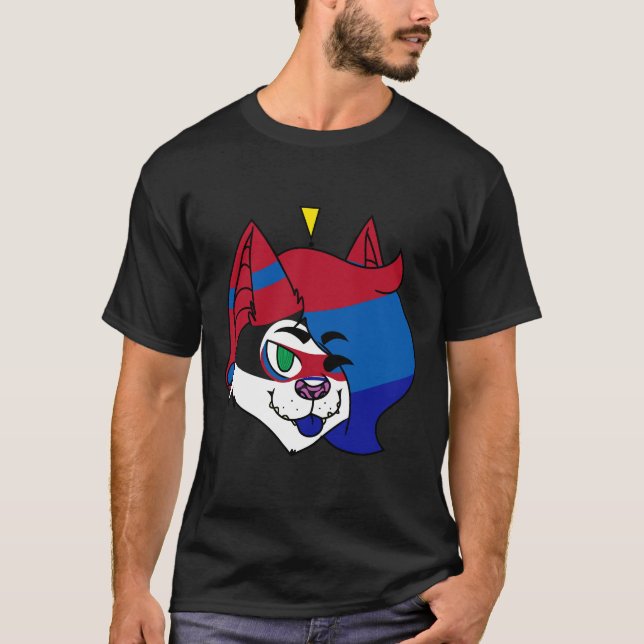 Vapor Huskykat! T Shirt (Framsida)