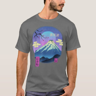 Vapor Ligcape Fuji Mountain Sakura Japansk Art T Shirt