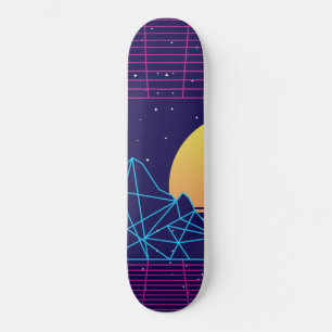 Vaporvågssolnedgång Mini Skateboard Bräda 18,5 Cm