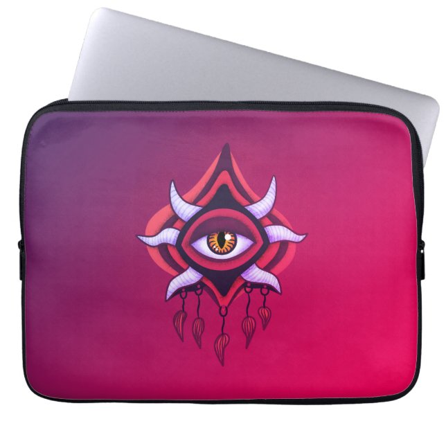 Vaporware Demon Öga - Färg gotin Laptop Fodral (Framsidan)