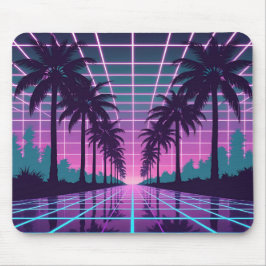 Vaporwave 80s Neon Grid Synthwave Art Poster Musmatta