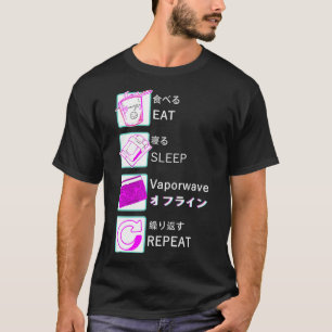 Vaporwave 90s 80-tal Party DJ Disco EAT SLEEP T Shirt