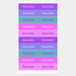 Vaporwave Aesthetic Färg Palette Namn etiketter