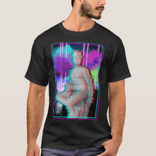 Vaporwave Aesthetic Glitch Greece Statue Retrowave T Shirt