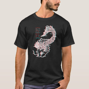 Vaporwave Aesthetic Japanska Koi Fish T Shirt