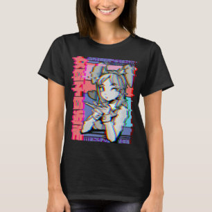 Vaporwave Aesthetic JapRetro Anime Girl T Shirt