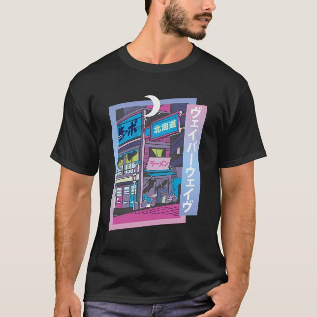 Vaporwave Aesthetic JapStil Visual Art Elec T Shirt (Framsida)