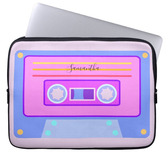 Vaporwave Aesthetic Light Lila 90s Mixtape Laptop Fodral (Framsidan)