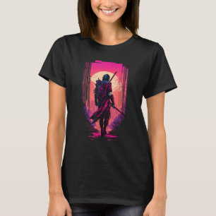 Vaporwave Aesthetic Retro Cyberpunk Samurai Shirt T
