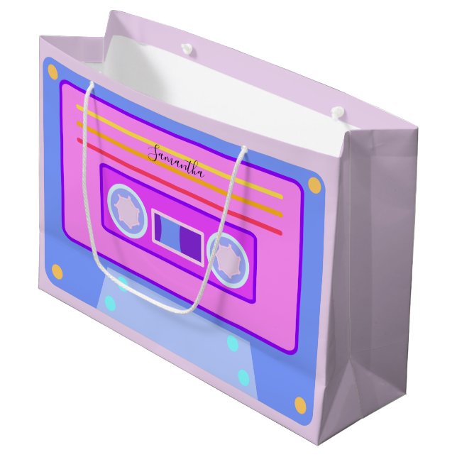 Vaporwave Aesthetic Retro Rosa 90s Audio Cassette (Framsidan Vinklad)