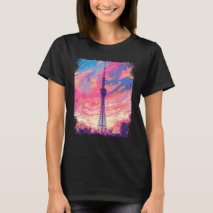 Vaporwave Aesthetic Skytree Tokyo Japan S T Shirt