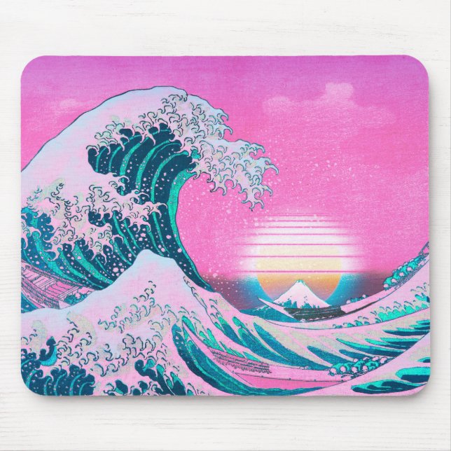 Vaporwave Aesthetic Underbar Wave Sunset Musmatta (Framsidan)