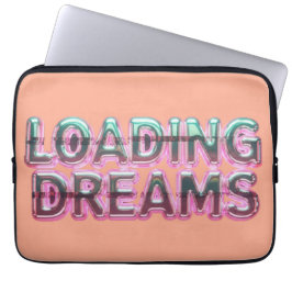 Vaporwave Aesthetics with Glitch Effect and Neon Laptop Fodral