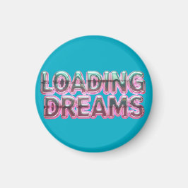 Vaporwave Aesthetics with Glitch Effect and Neon Magnet