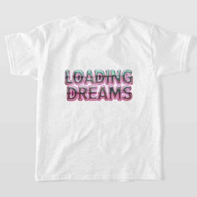 Vaporwave Aesthetics with Glitch Effect and Neon  T Shirt (Laydown baksida )