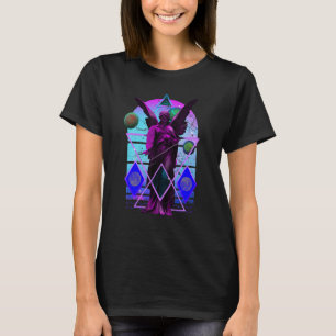 Vaporwave Angel Sculpture Statue Illuminati Öga Ae T Shirt