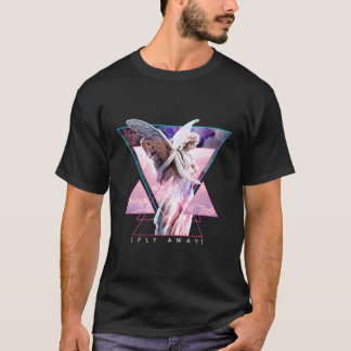 Vaporwave Angel Statue Vingar Fly Away Aesthetic A T Shirt