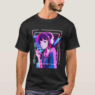 Vaporwave Anime Girl Japanskt Indie Alt Aesthetic T Shirt