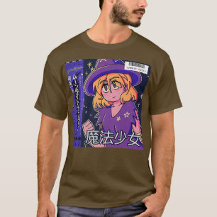 Vaporwave Anime-tjejen Aesthetic 80 s halloween hä T Shirt