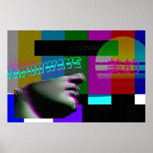 Vaporwave Art-Poster   Poster av aporvågor