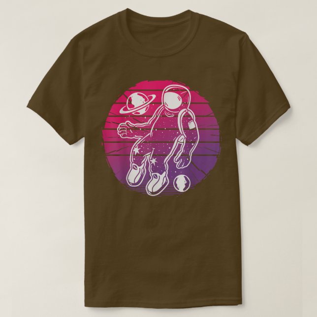 Vaporwave astronaut floating net to some planets,  t shirt (Design framsida)