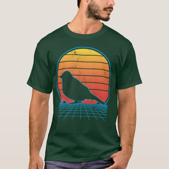 Vaporwave Bird Älskare Fågelskådning Bird Whispere T Shirt (Framsida)