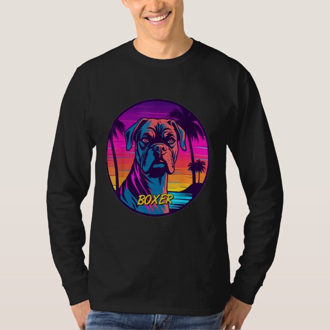 Vaporwave Boxer Retro Futuristic Boxer T Shirt (Framsida)