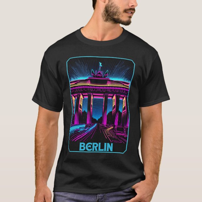 Vaporwave Brandenburg Grind Berlin Tyskland Retro  T Shirt (Framsida)